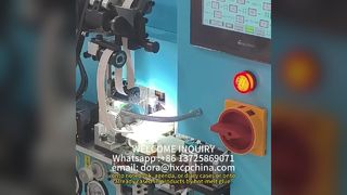 HX20EPL सेमी ऑटो इलास्टिक पेन लूप अप्लाईिंग मशीन वर्कफ़्लो