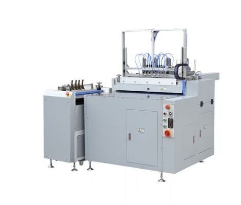 नोटबुक के लिए सेमी ऑटो केस बनाने की मशीन फोटो बुक फोल्डर प्रमाण पत्र हार्डकवर किताबें एक ही समय में दो तरफा रैपिंग एक ऑपरेटर छोटे पदचिह्न डिजिटल पोस्ट प्रेस के लिए आदर्श